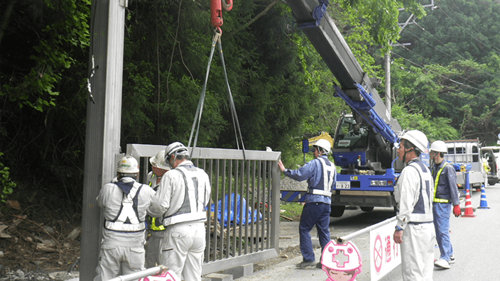 自動ゲート取付工事